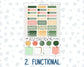 Kit 0208 Hobonichi Cousin – Weekly Kit – 1.3” Wide Columns - Shamrock Lane- March