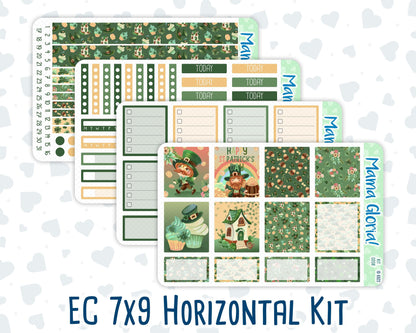 Kit 0208 -7x9 - Shamrock Lane- Weekly Kit For EC Horizontal Planners - March