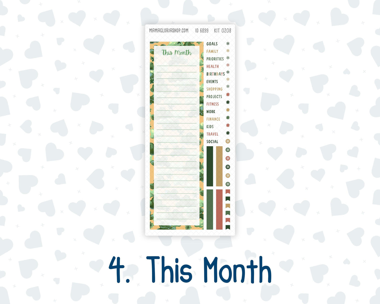 Kit 0208 Laurel Denise Mini Size – Monthly - Shamrock Lane - March