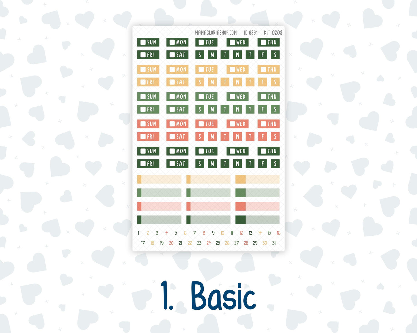 Kit 0208 Laurel Denise Standard Size – Weekly - Horizontal Layout - Shamrock Lane - March