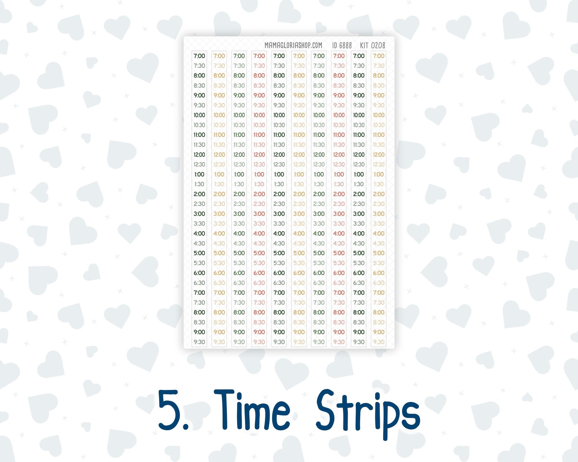 Kit 0208 Laurel Denise Standard Size – Weekly - Vertical Layout - Shamrock Lane - March