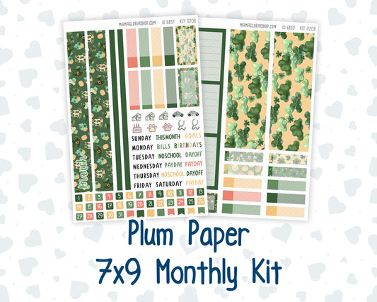 Kit 0208 Plum Paper 7x9 – Monthly - Shamrock Lane - March