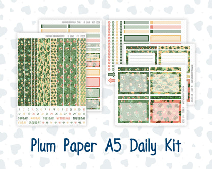 Kit 0208 A5 Plum Paper Daily - Shamrock Lane - Planner -March