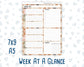 Kit 0209- Week At A Glance - Forest Friends - March - For 7x9 & A5 Planners - Notebooks