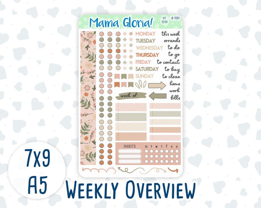 Kit 0209- Weekly Overview -Forest Friends- March - For 7x9 & A5 Planners - Notebooks