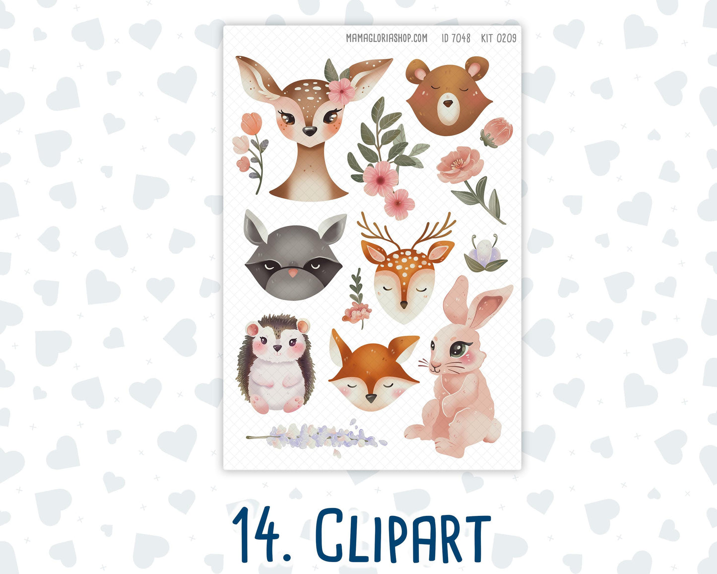 Kit 0209 Add Ons - Forest Friends - March- Planner Stickers - Kit