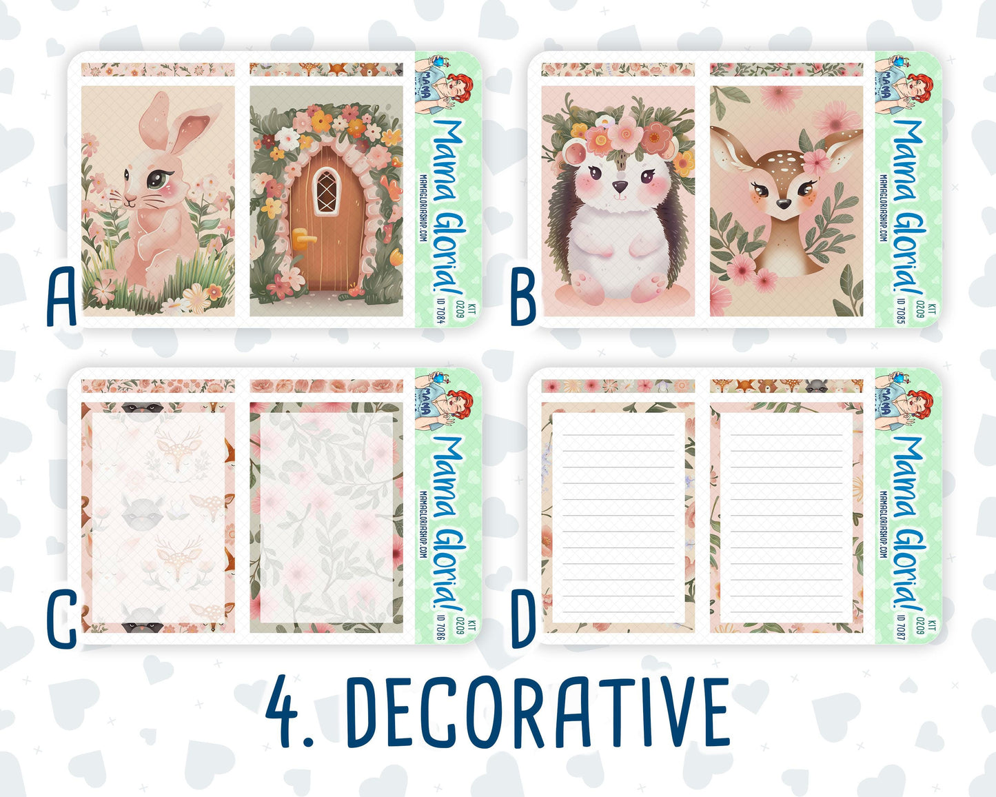 Kit 0209- A5 Daily Duo - Forest Friends - March -Planner