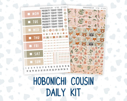 Kit 0209 - Hobonichi Cousin – Daily Kit - Forest Friends - March