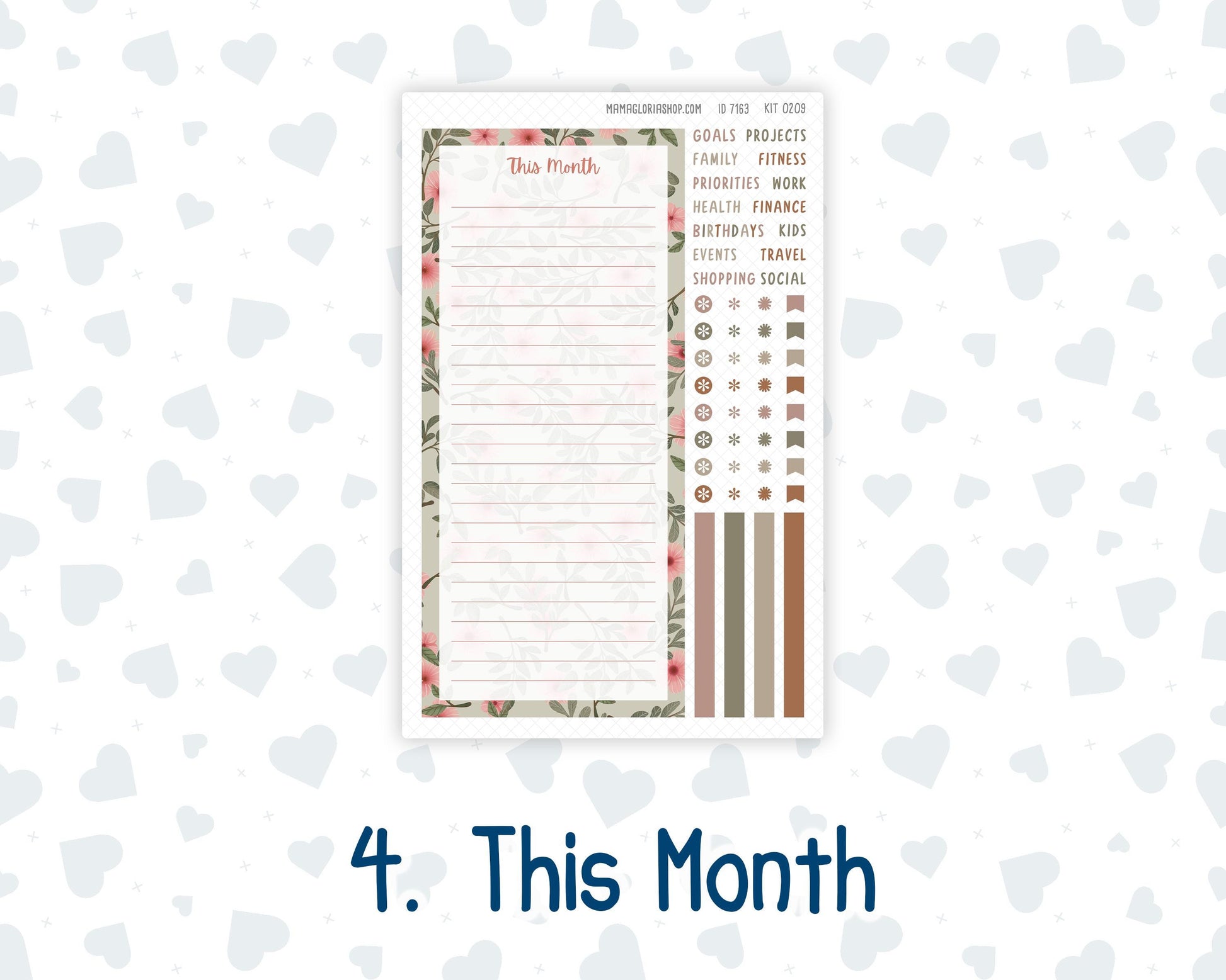 Kit 0209 Laurel Denise Standard Size – Monthly - Forest Friends - March