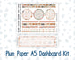 Kit 0209 Plum Paper A5– Dashboard - Forest Friends - March