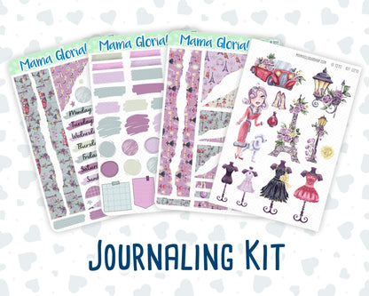 Kit 0210- Paris Dream - Journaling Kit - March - For Planner - Notebook - Journal