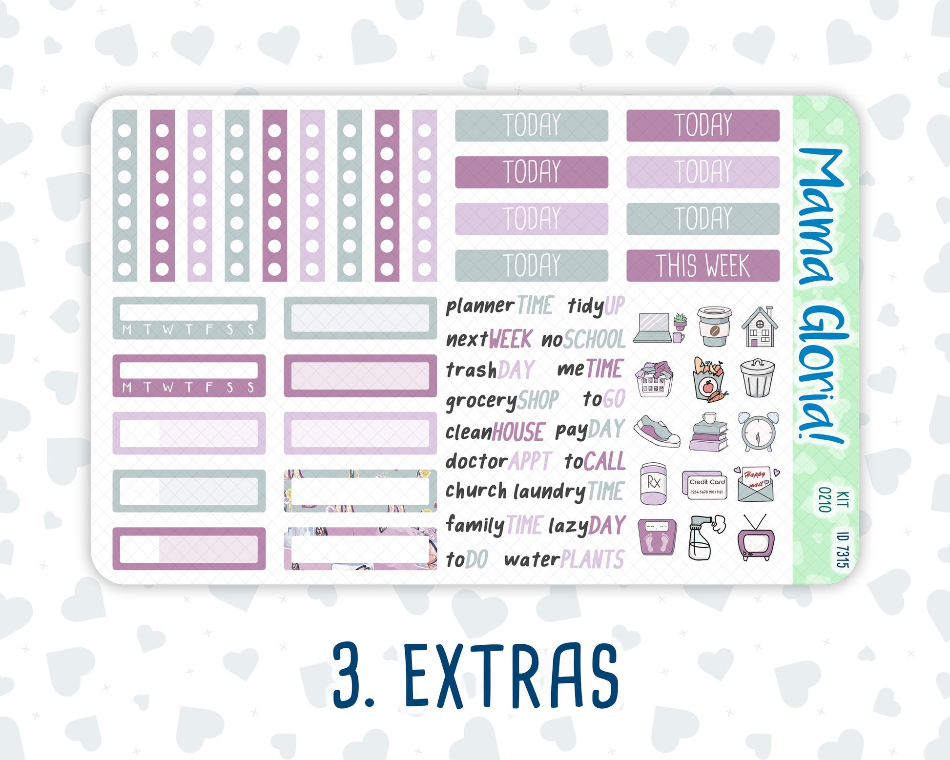 Kit 0210-7x9 - Paris Dream- Weekly Kit For EC Horizontal Planners - March