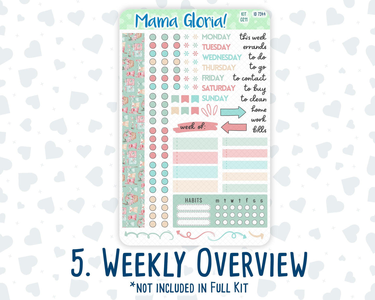 Kit 0211- 7x9 Daily Duo - Spring Chores - March - Planner