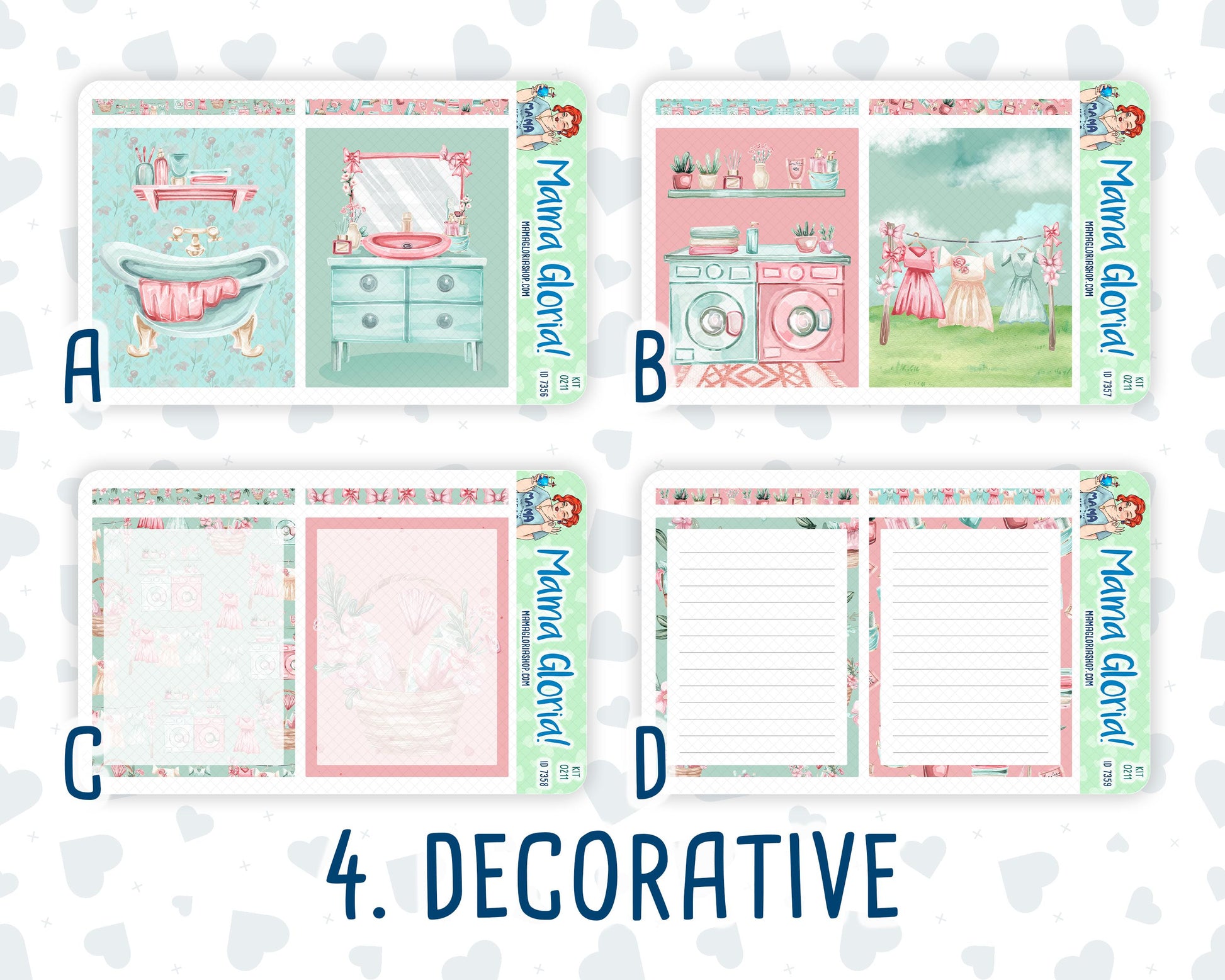 Kit 0211- 7x9 Daily Duo - Spring Chores - March - Planner