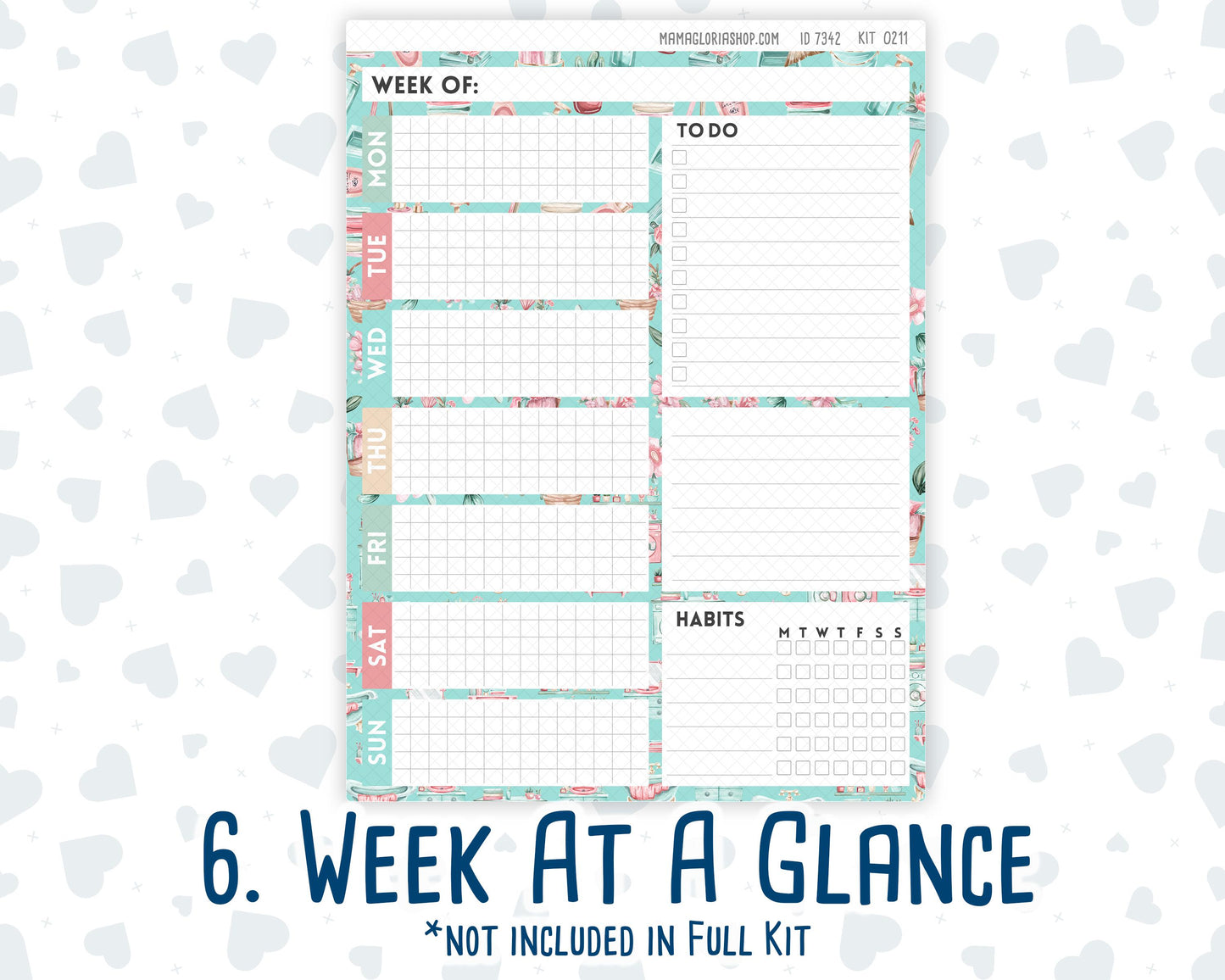 Kit 0211- 7x9 Daily Duo - Spring Chores - March - Planner