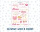 Clipart - Valentine's Words&Phrases - For Planners - Journals - Valentines Day