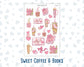 Clipart - Sweet Coffee & Books - For Planners - Journals - Valentines Day