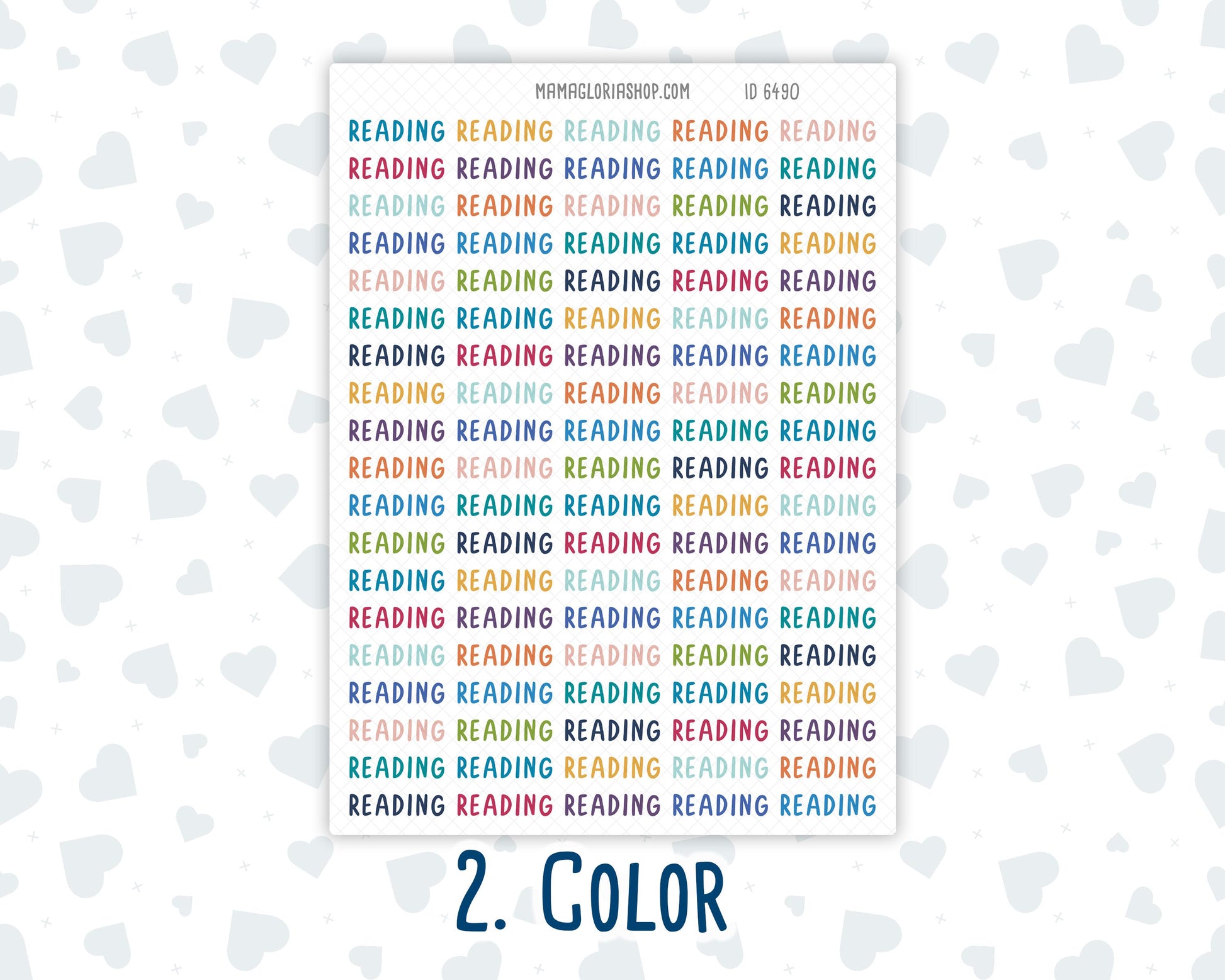 Reading - Script Stickers For Planners - Headers