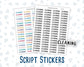 Cleaning - Script Stickers For Planners - Headers