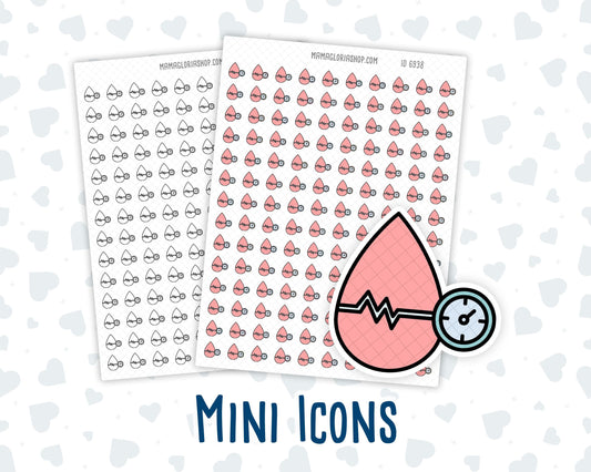 Blood Pressure - Health Check - Doodle Icon-Sticker