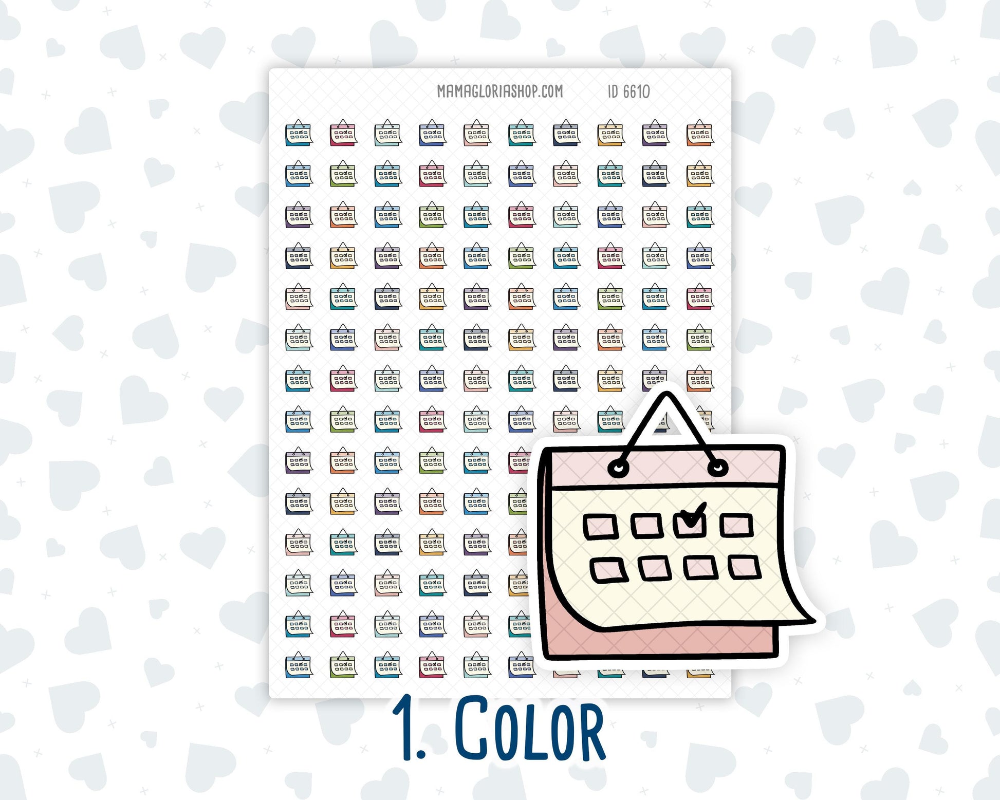 Calendar Reminder - Planner Schedule - Doodle Icon-Sticker