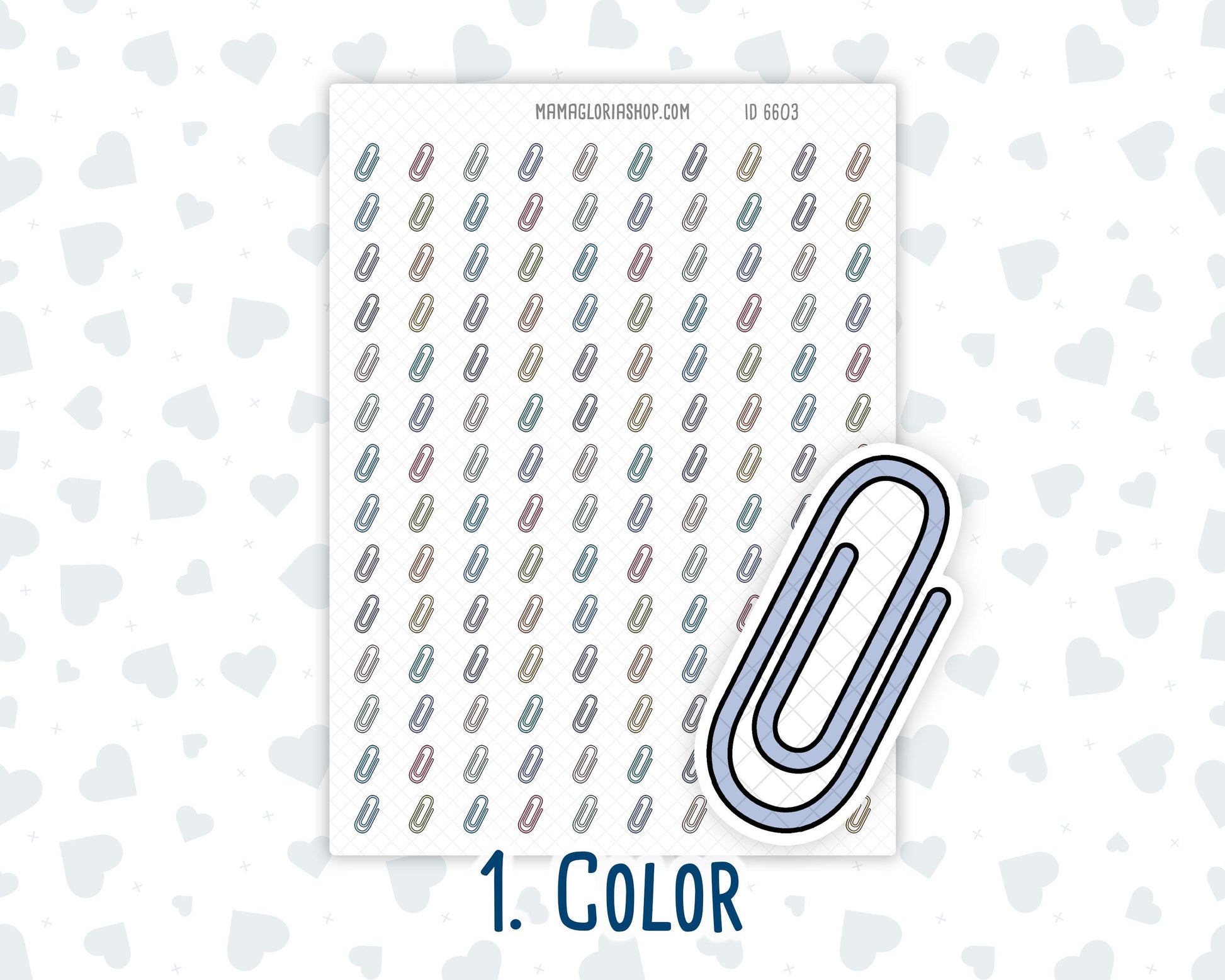 Paper Clip - Office Supply - Doodle Icon-Sticker