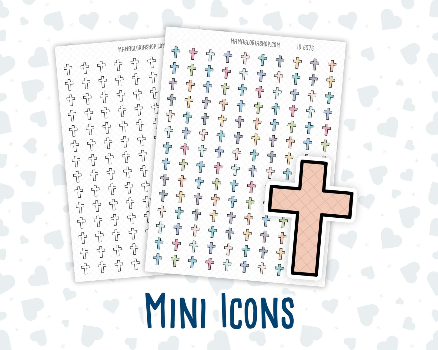 Cross - Faith and Spirituality - Church - Prayer - Doodle Icon-Sticker