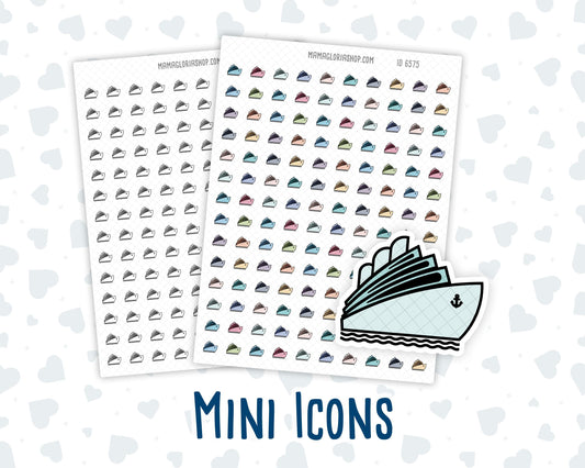 Cruise Ship - Vacation - Travel - Doodle Icon-Sticker