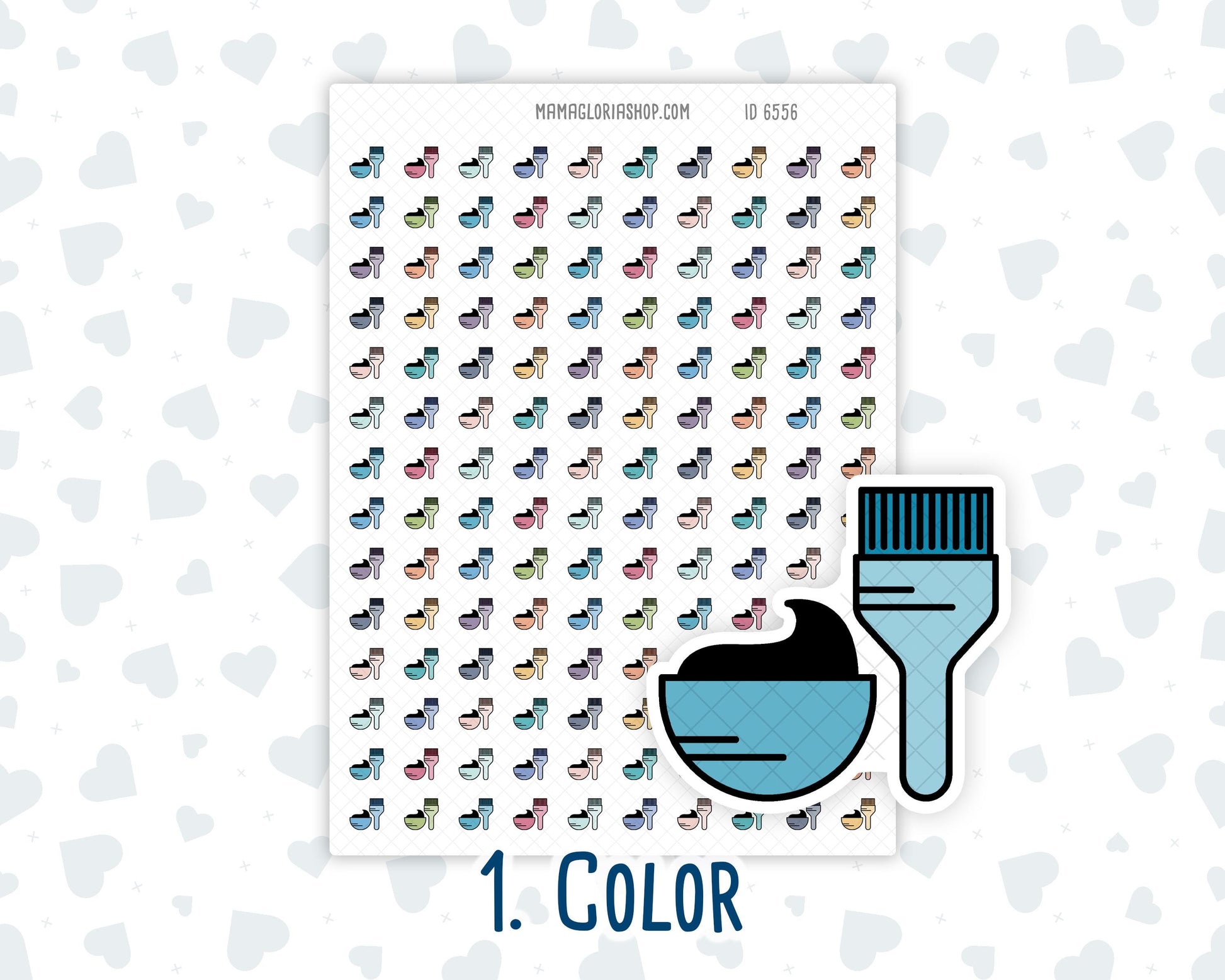 Hair Color APPT - Dye Hair Reminder - Doodle Icon-Sticker