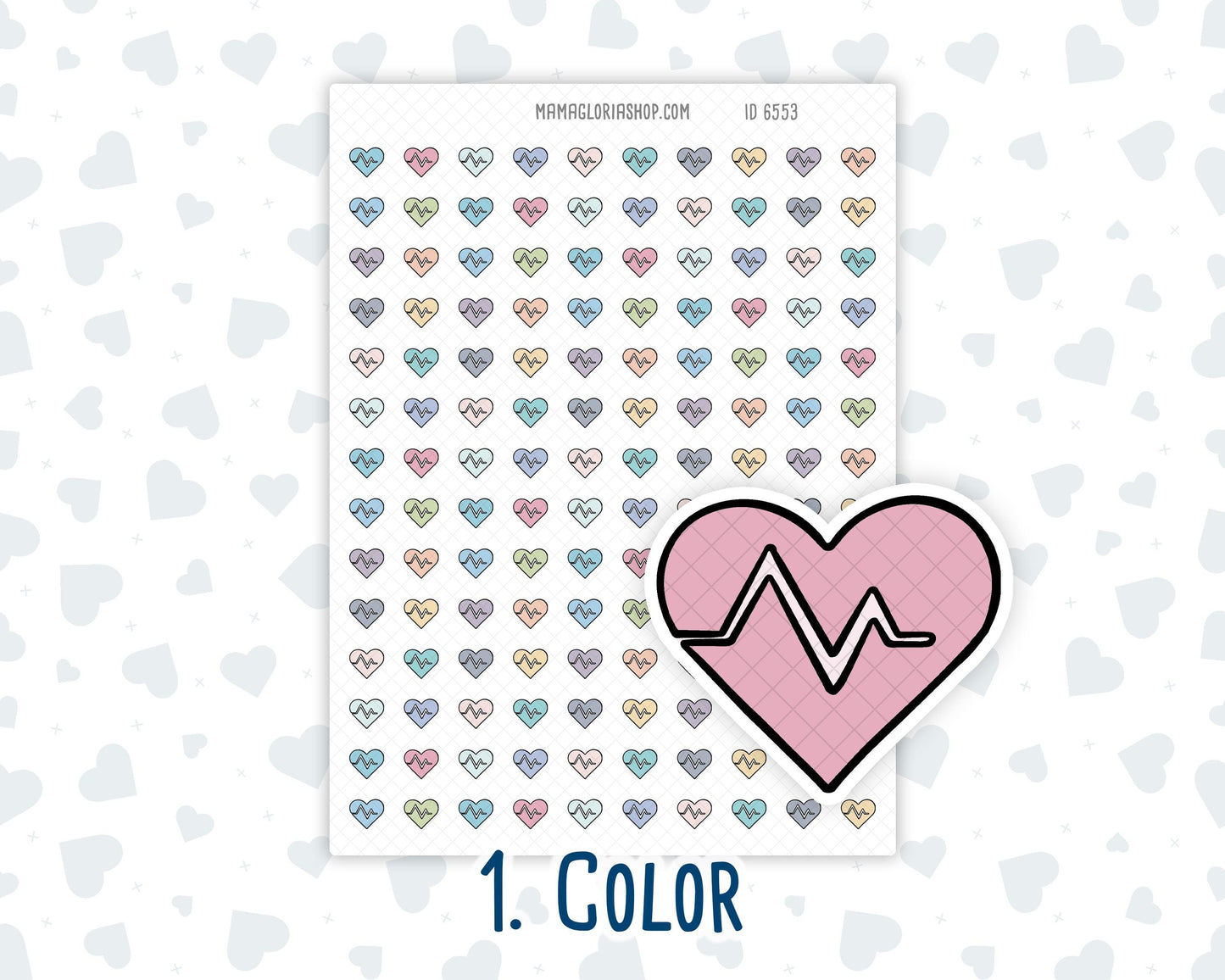 Health Tracker - Fitness Heart - Wellness - Doodle Icon-Sticker