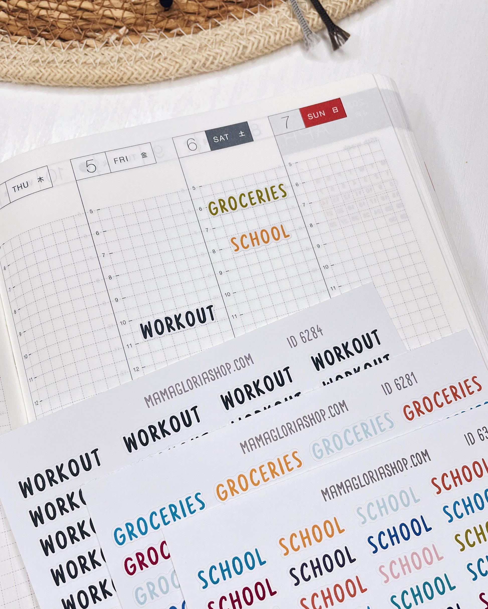 Reading - Script Stickers For Planners - Headers