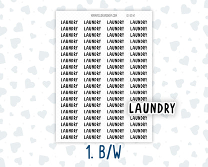 Laundry - Script Stickers For Planners - Headers