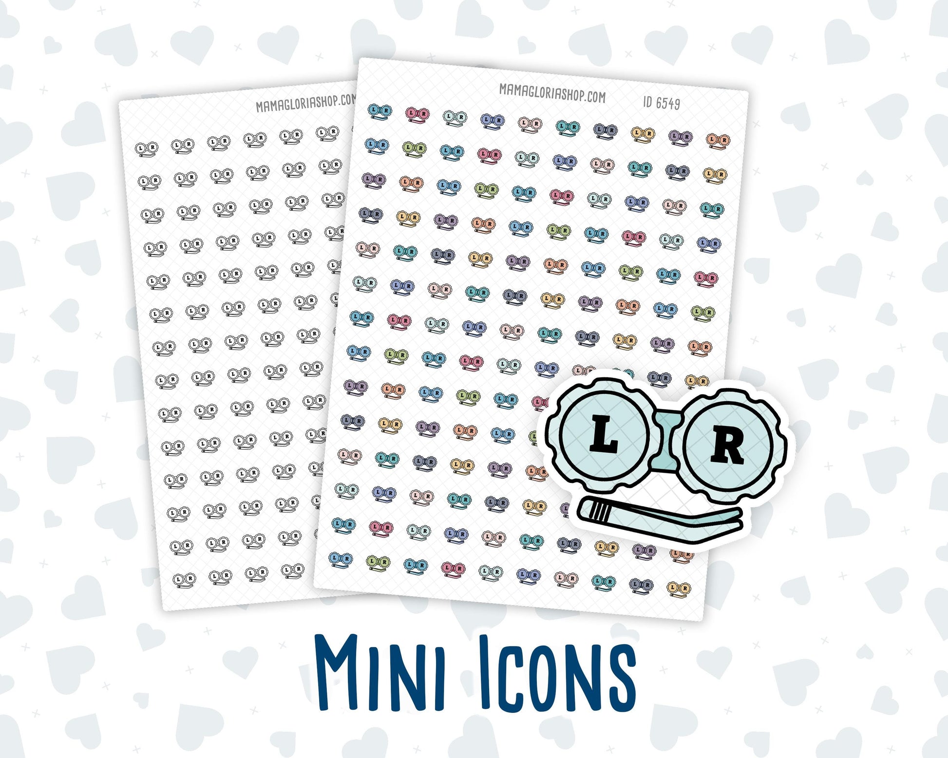 Contact Lenses - Eye Care - Doodle Icon-Sticker