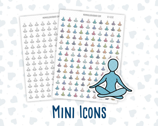 Yoga - Meditation - Mindfulness - Relaxation - Doodle Icon-Sticker