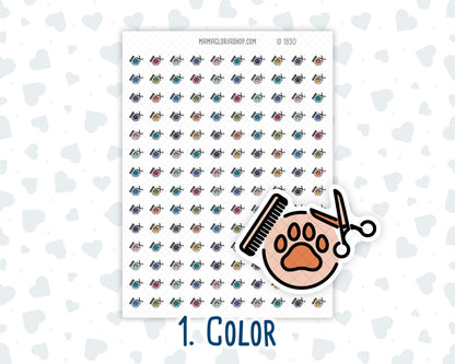 Pet Grooming - Dog - Pet Care - Doodle Icon-Sticker