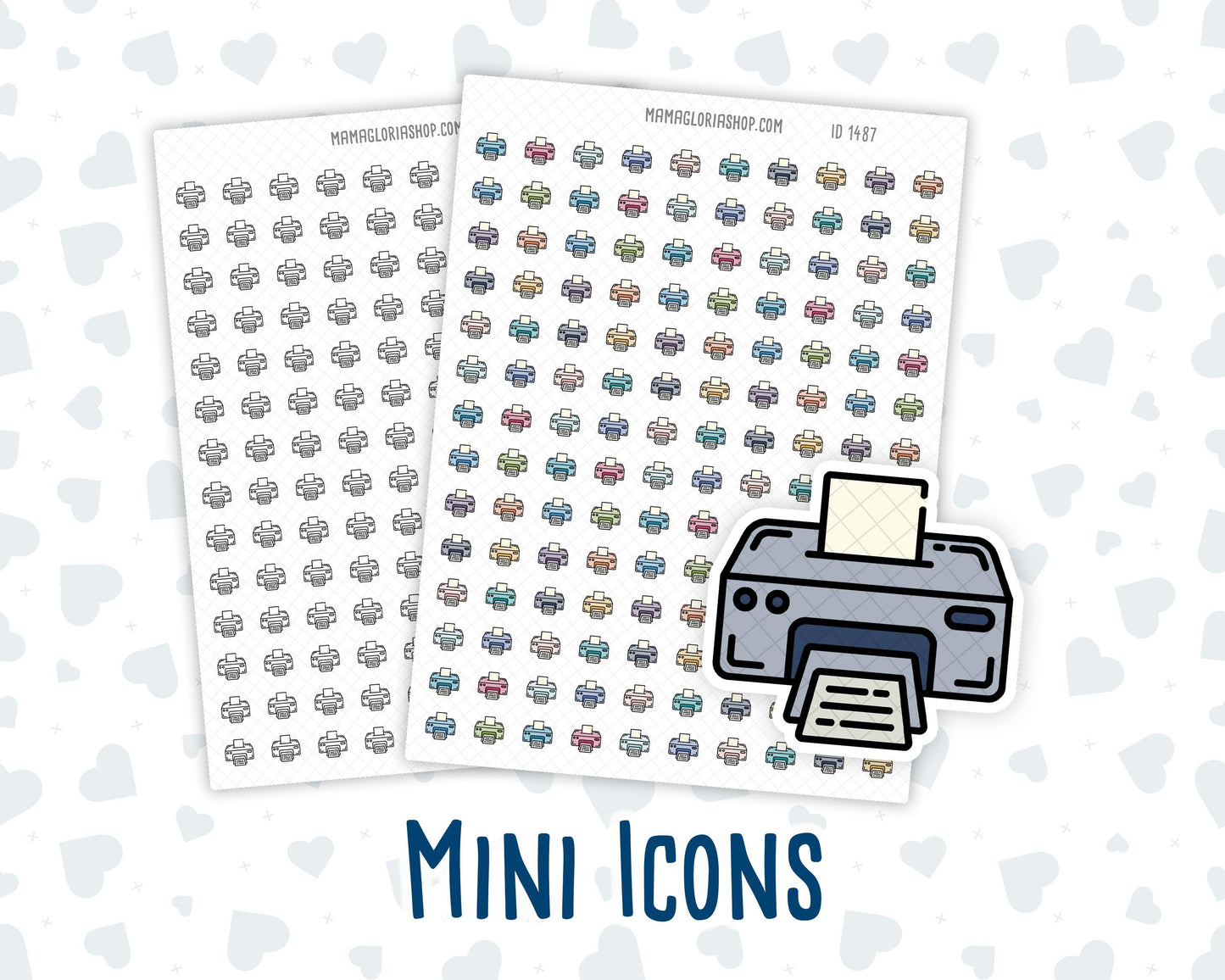 Printer - Printing - Office Task - Document Printer - Doodle Icon-Sticker