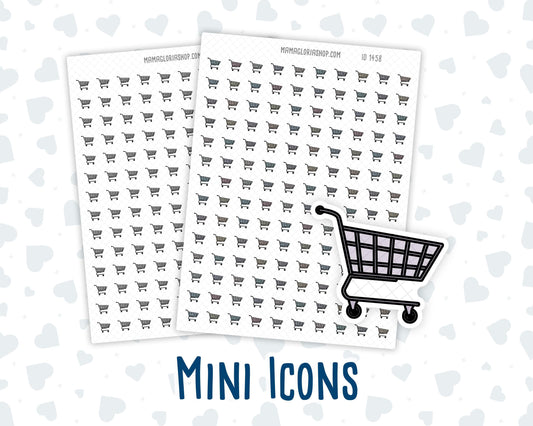 Shopping Cart - Grocery - Shopping Day - Doodle Icon-Sticker