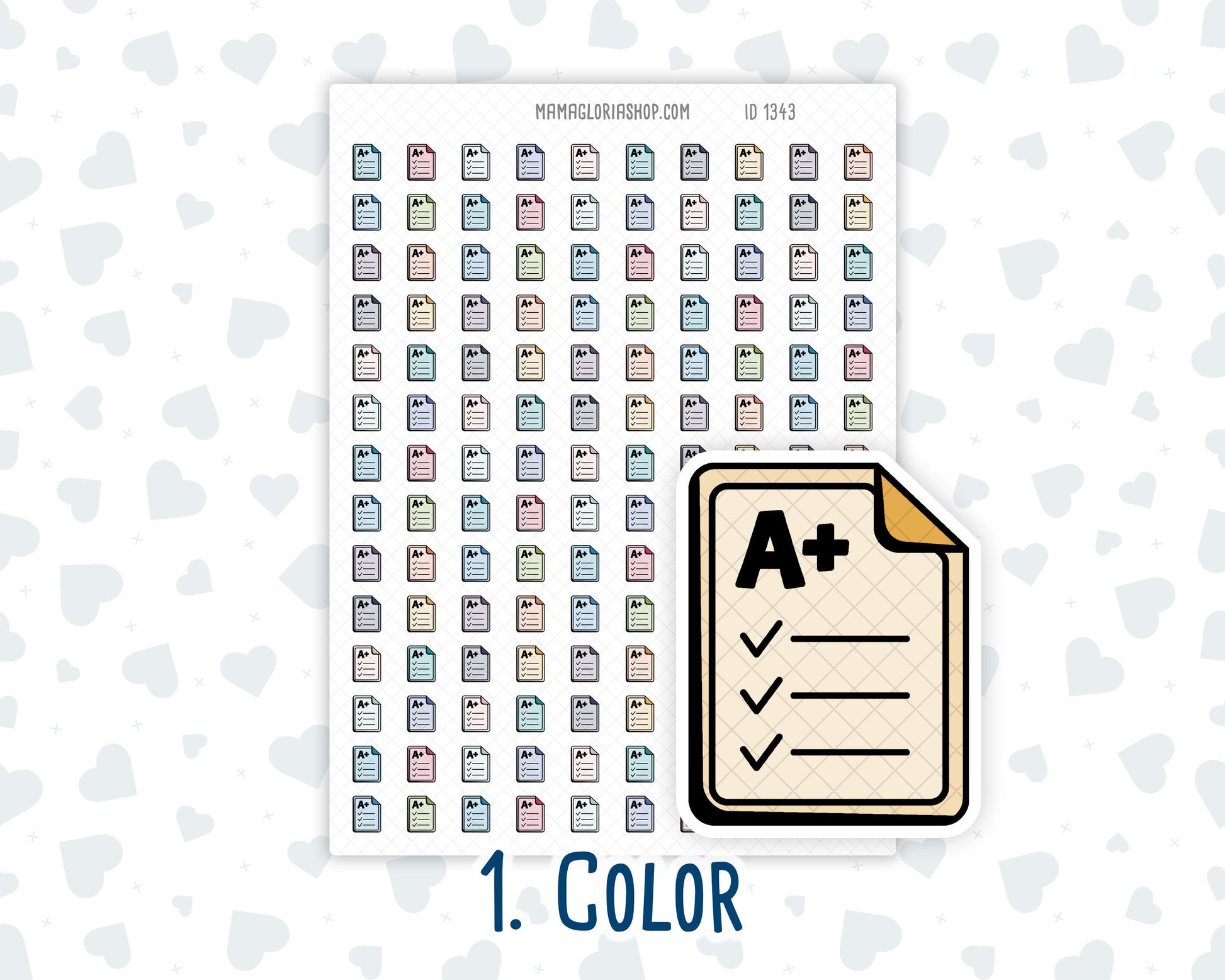 A+ Grade - School Achievement - Student Success - Doodle Icon-Sticker