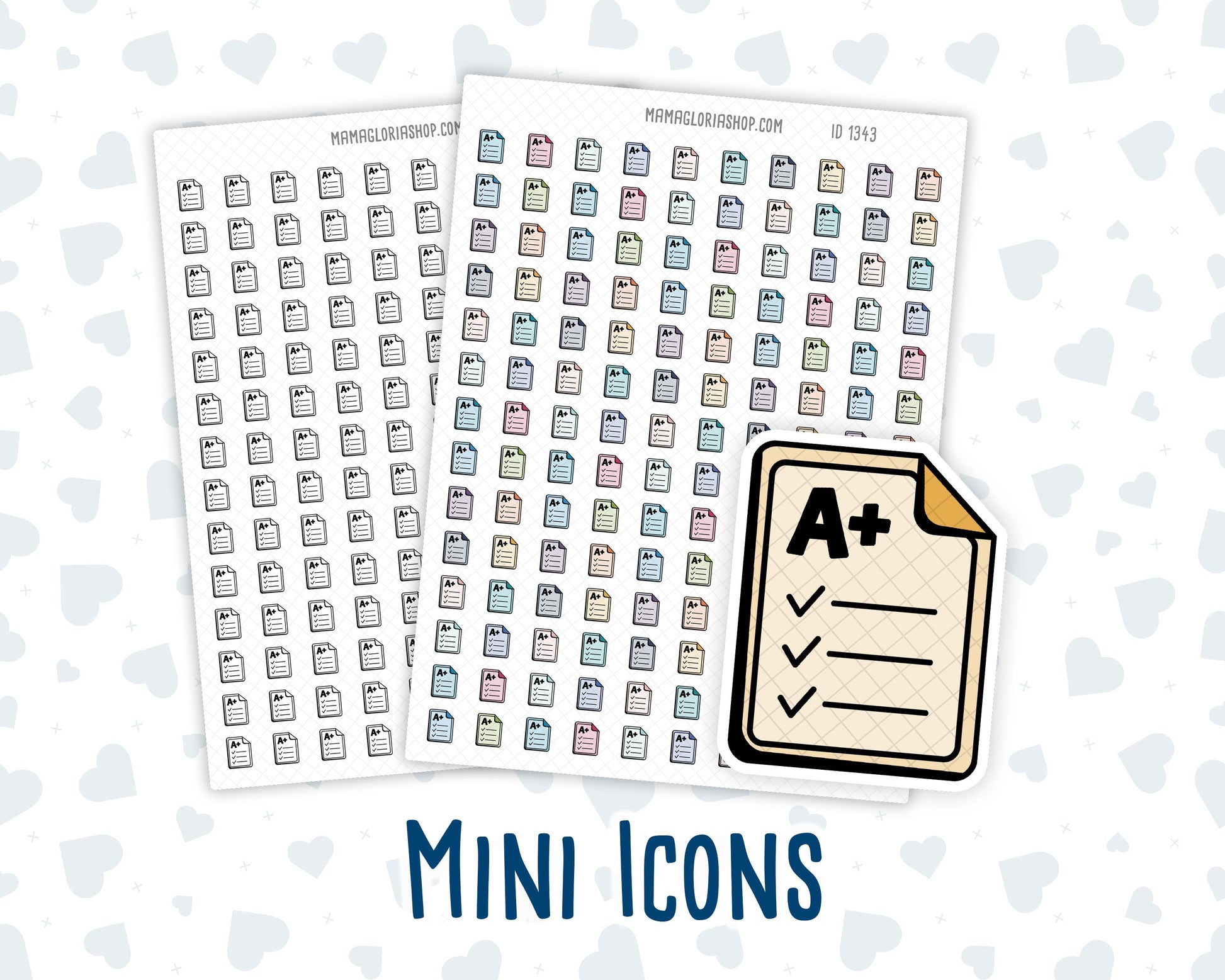 A+ Grade - School Achievement - Student Success - Doodle Icon-Sticker