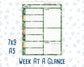 Kit 0208- Week At A Glance - Shamrock Lane - March - For 7x9 & A5 Planners - Notebooks