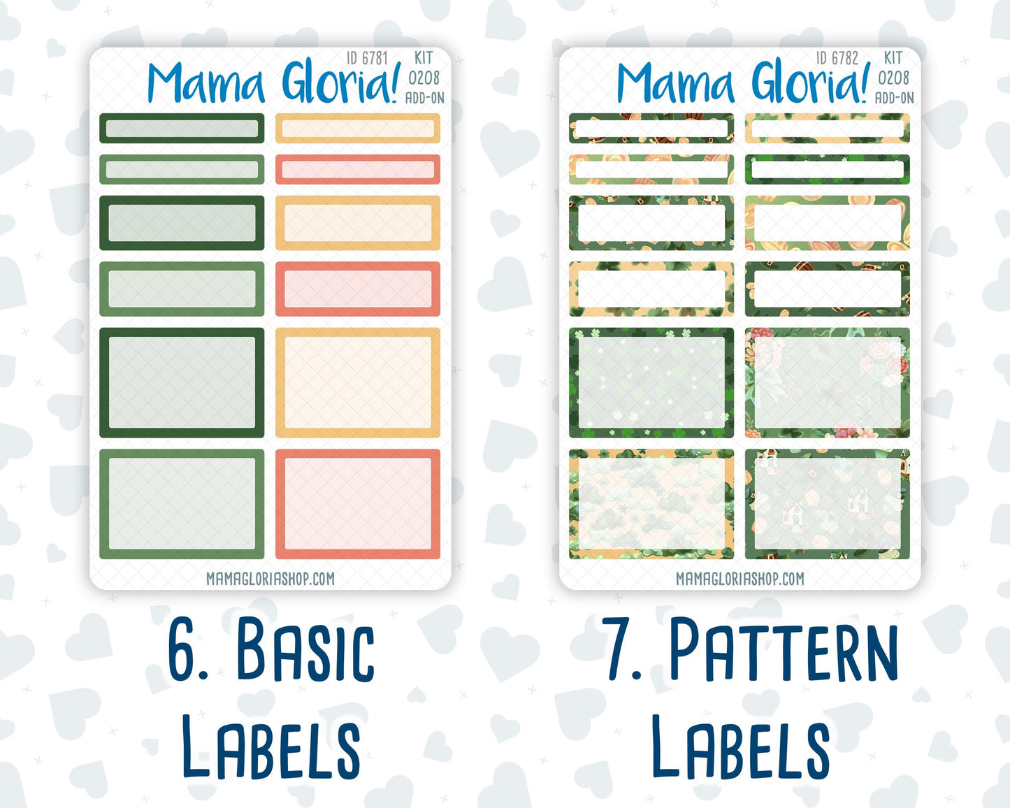 Kit 0208 Add Ons - Shamrock Lane - March- Planner Stickers - Kit