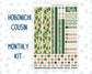 Kit 0208 Hobonichi Cousin – Monthly – 1.3” Wide Columns - Shamrock Lane- March