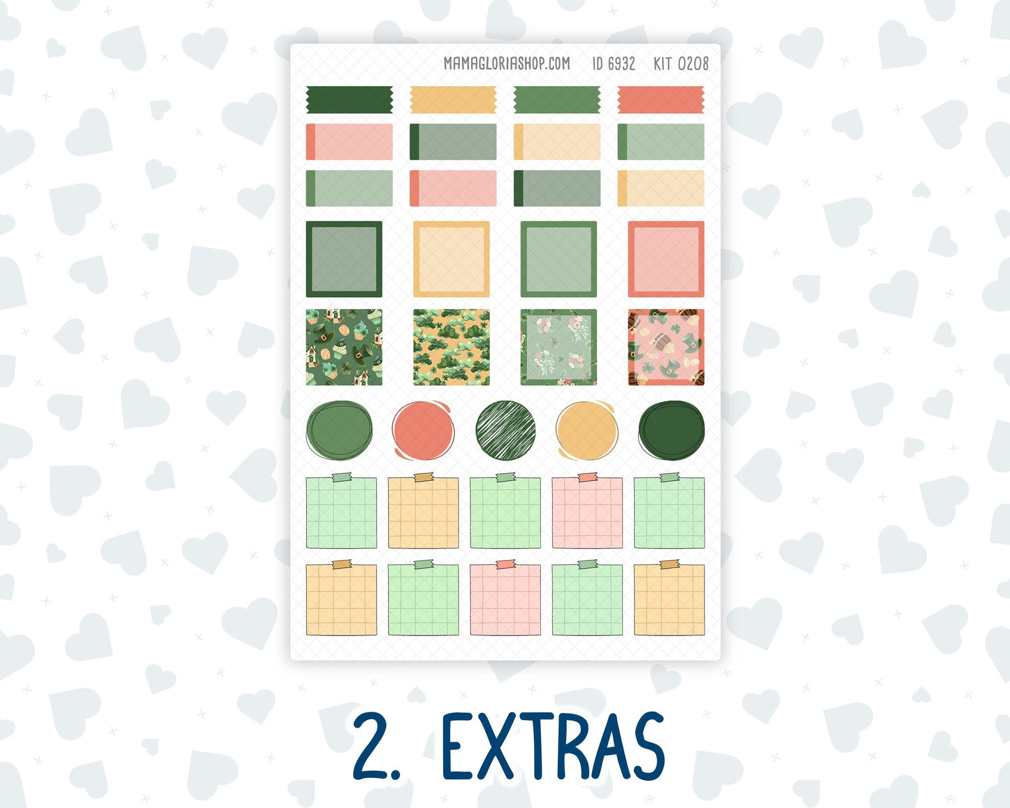 Kit 0208 Hobonichi Weeks – Weekly Kit - Shamrock Lane- March