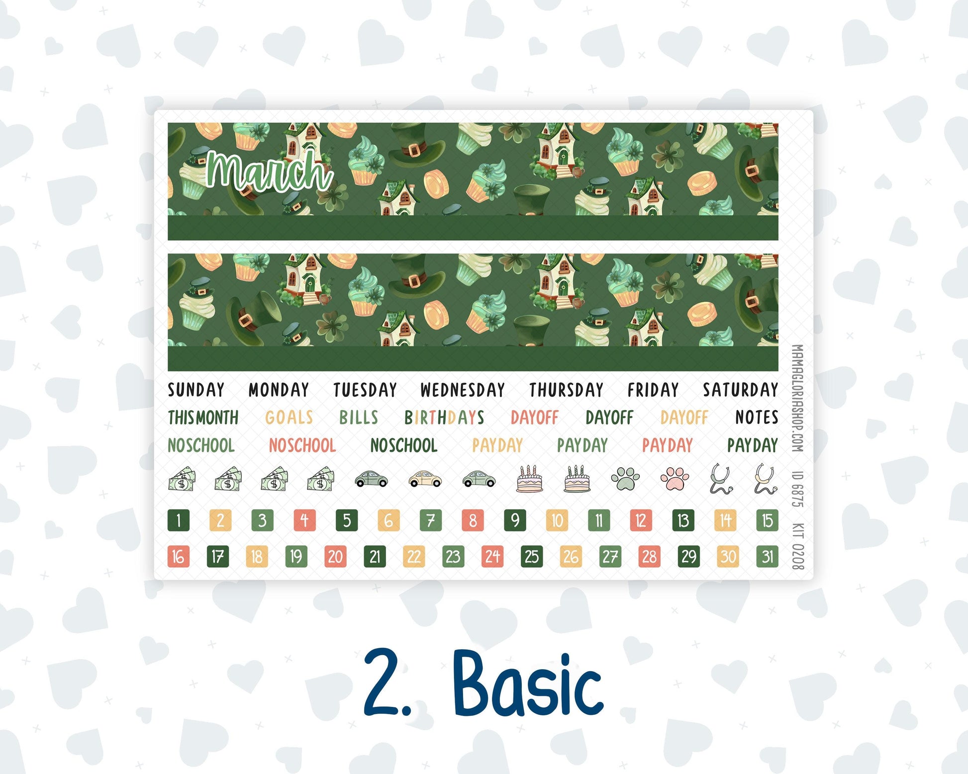 Kit 0208 Laurel Denise Portrait – Monthly - Shamrock Lane - March