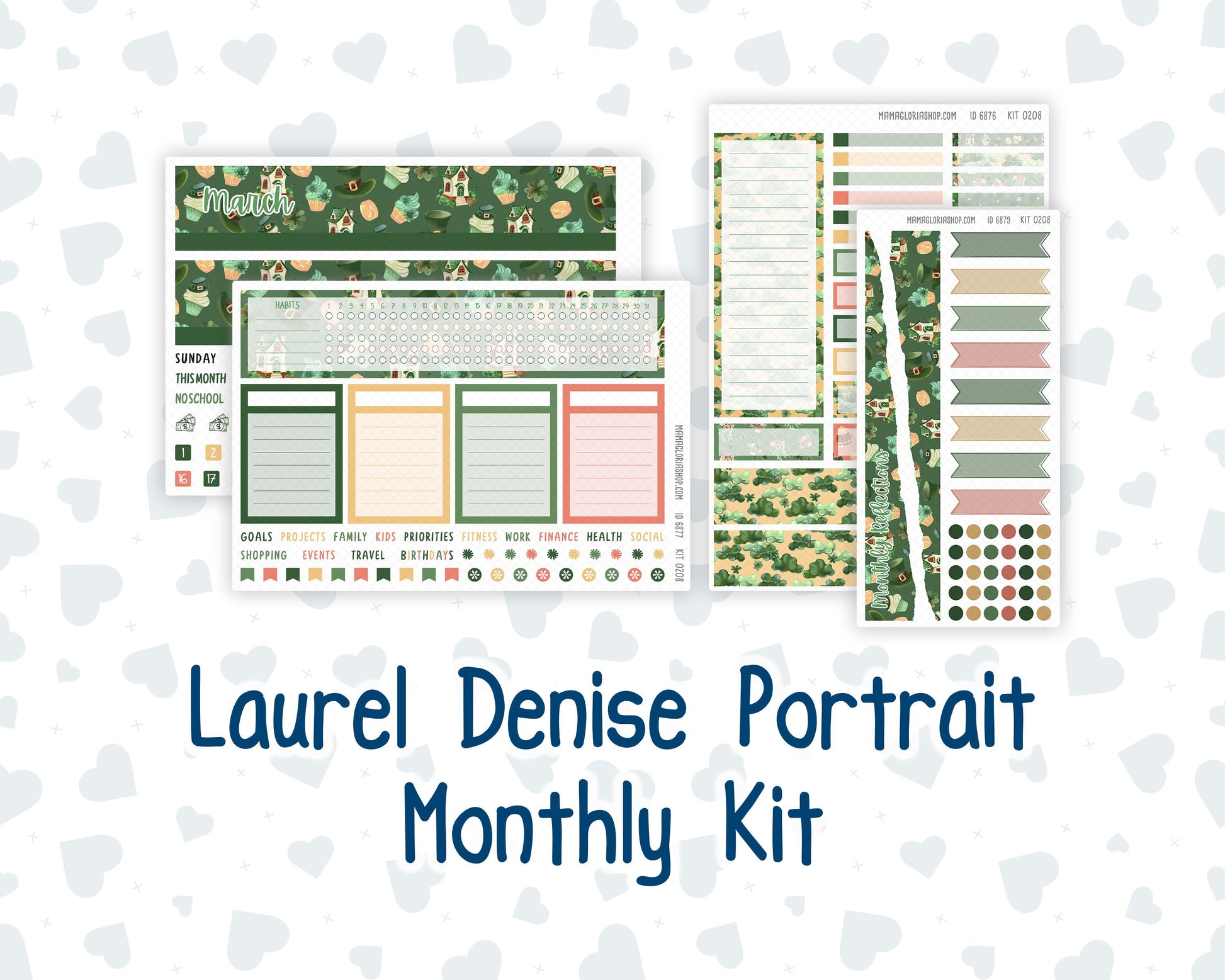 Kit 0208 Laurel Denise Portrait – Monthly - Shamrock Lane - March