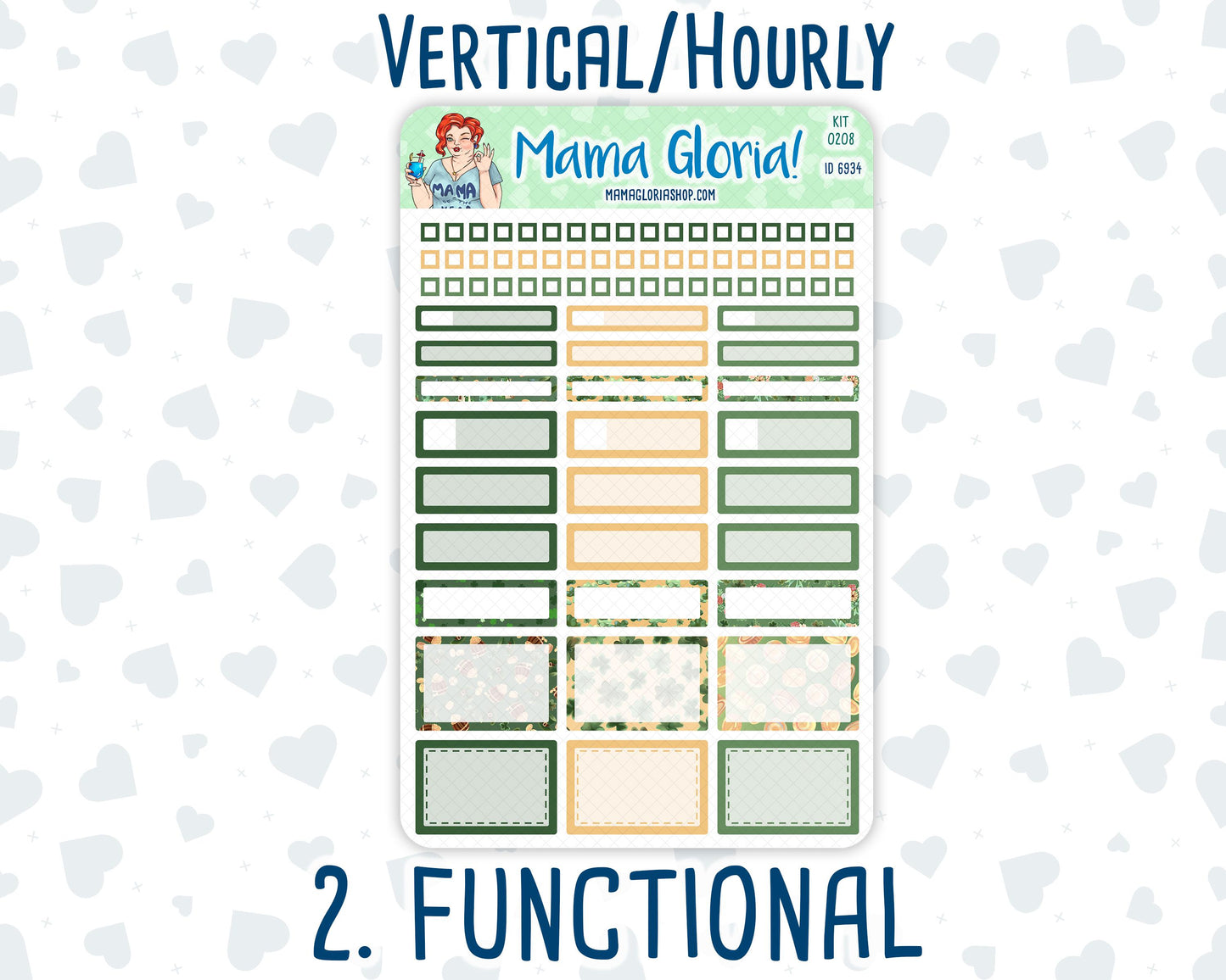 Kit 0208- 7x9 - Shamrock Lane- March- Weekly Kit For Planners