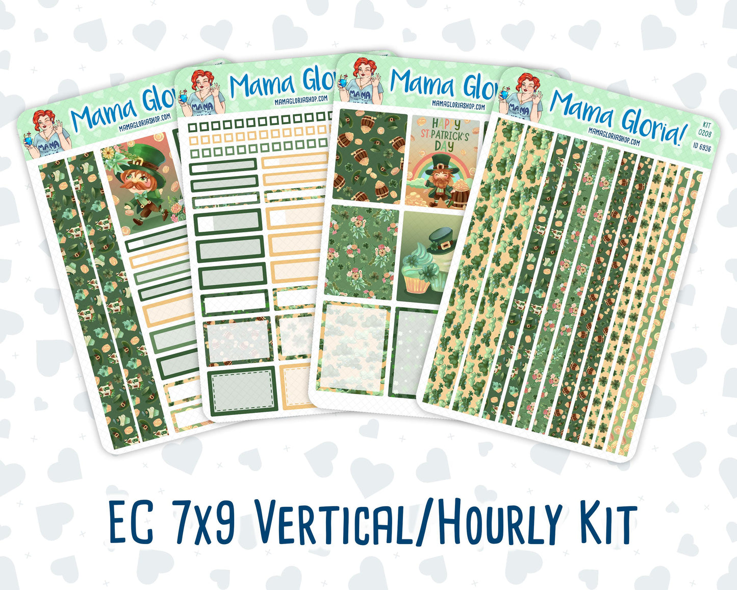 Kit 0208- 7x9 - Shamrock Lane- March- Weekly Kit For Planners