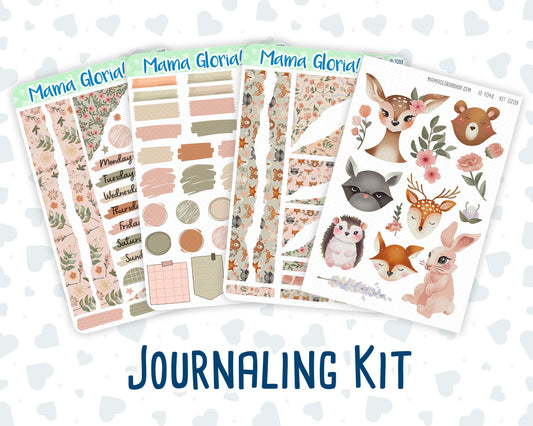 Kit 0209- Forest Friends - Journaling Kit - March - For Planner - Notebook - Journal