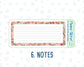 Kit 0209- 7x9 - Forest Friends - March- Notes Pages - Dashboard Kit - Productivity Page