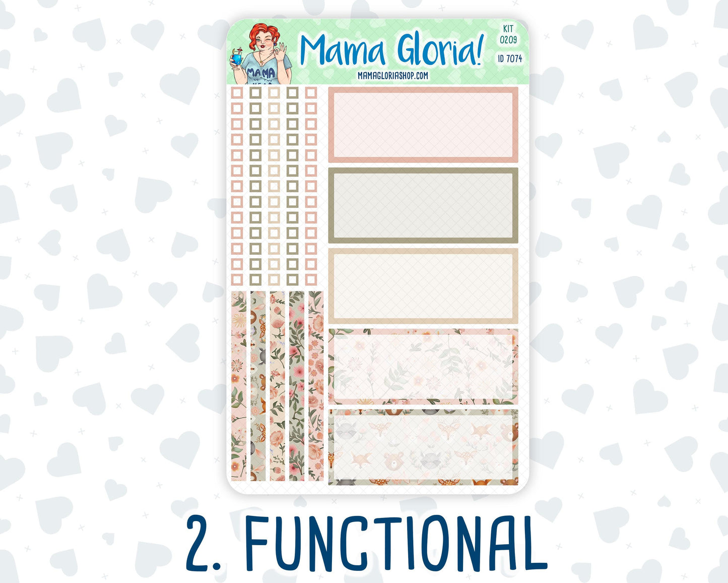 Kit 0209- 7x9 Daily Duo - Forest Friends - March - Planner